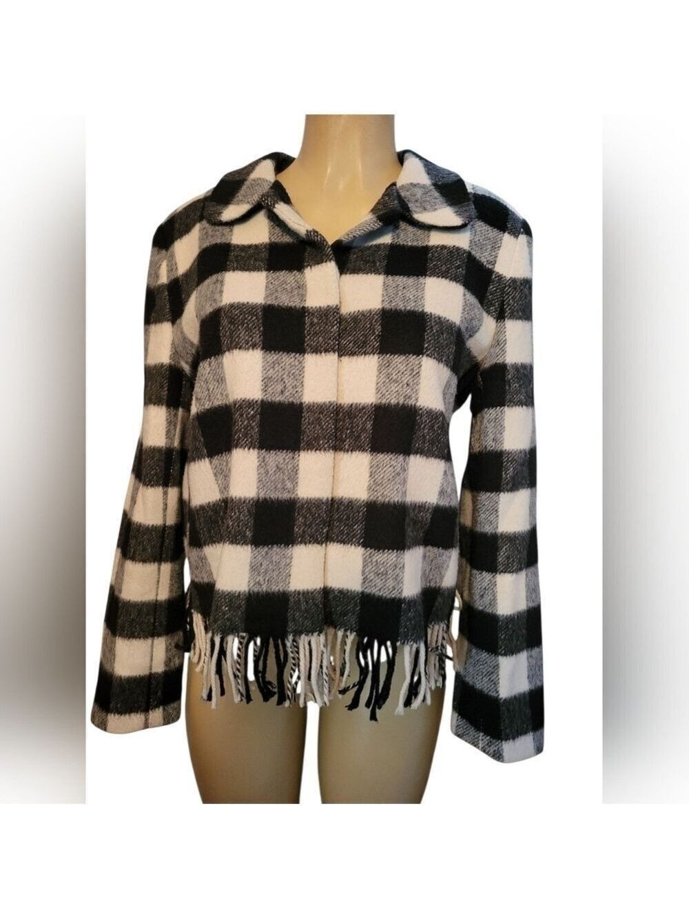 D.Terrell Plaid Blazer Checkered Medium Winter Comfy